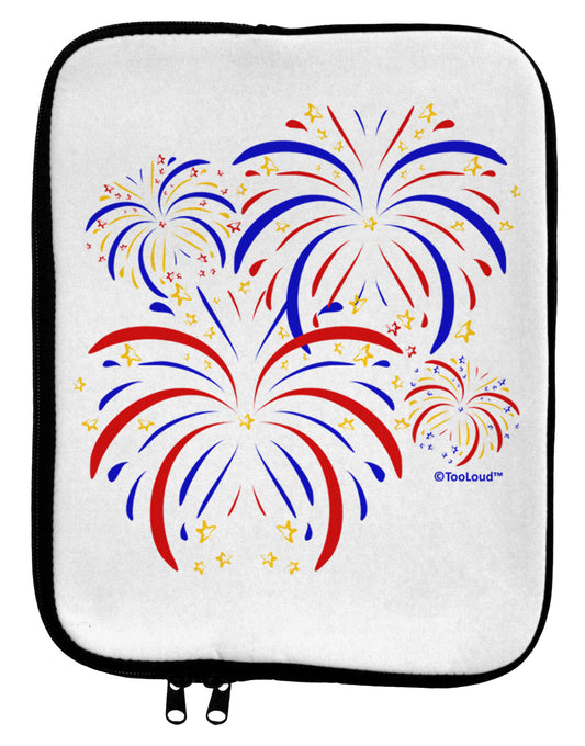 Patriotic Fireworks with Bursting Stars 9 x 11.5 Tablet Sleeve by TooLoud-TooLoud-White-Black-Davson Sales
