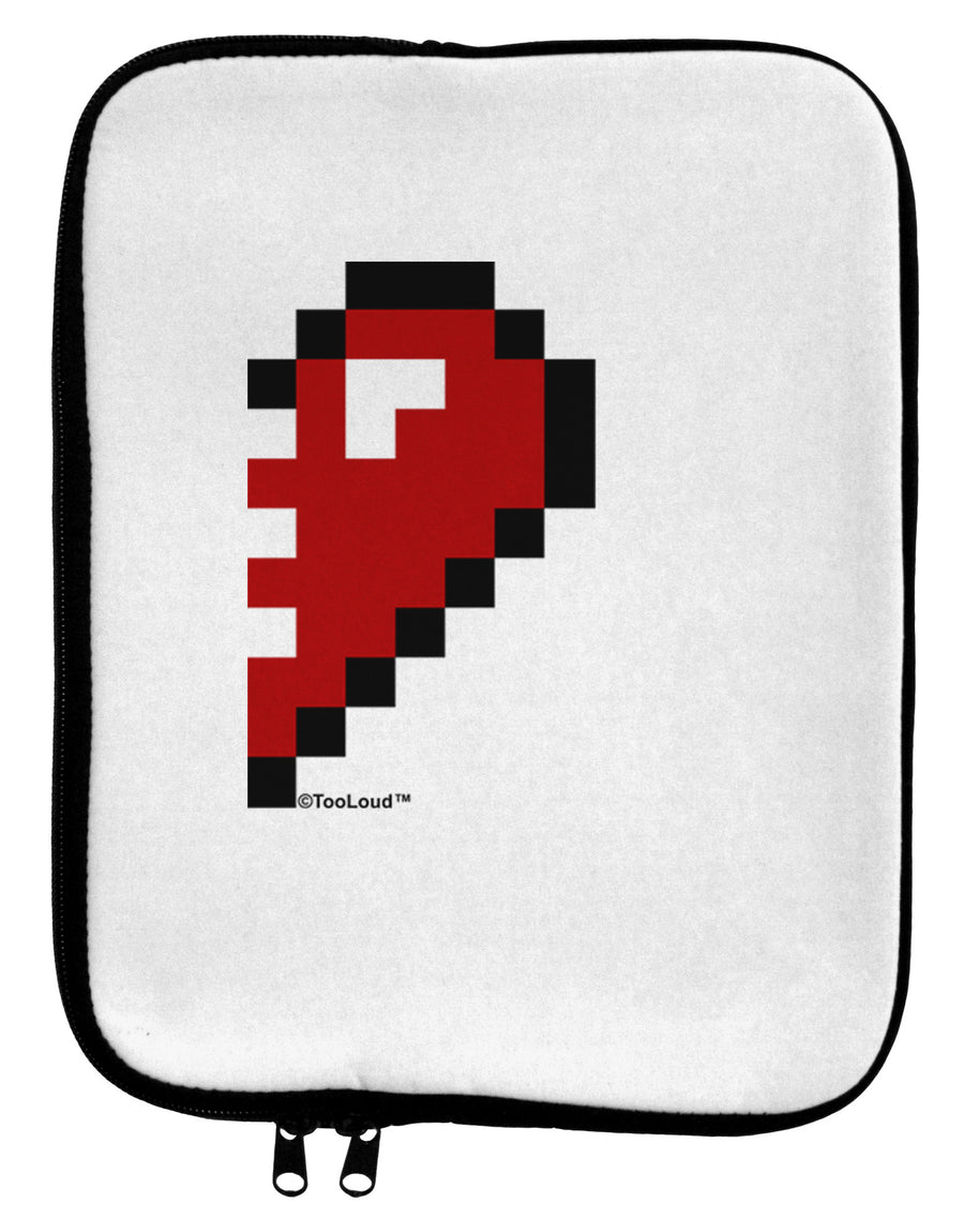 Couples Pixel Heart Design - Right 9 x 11.5 Tablet Sleeve by TooLoud-TooLoud-White-Black-Davson Sales