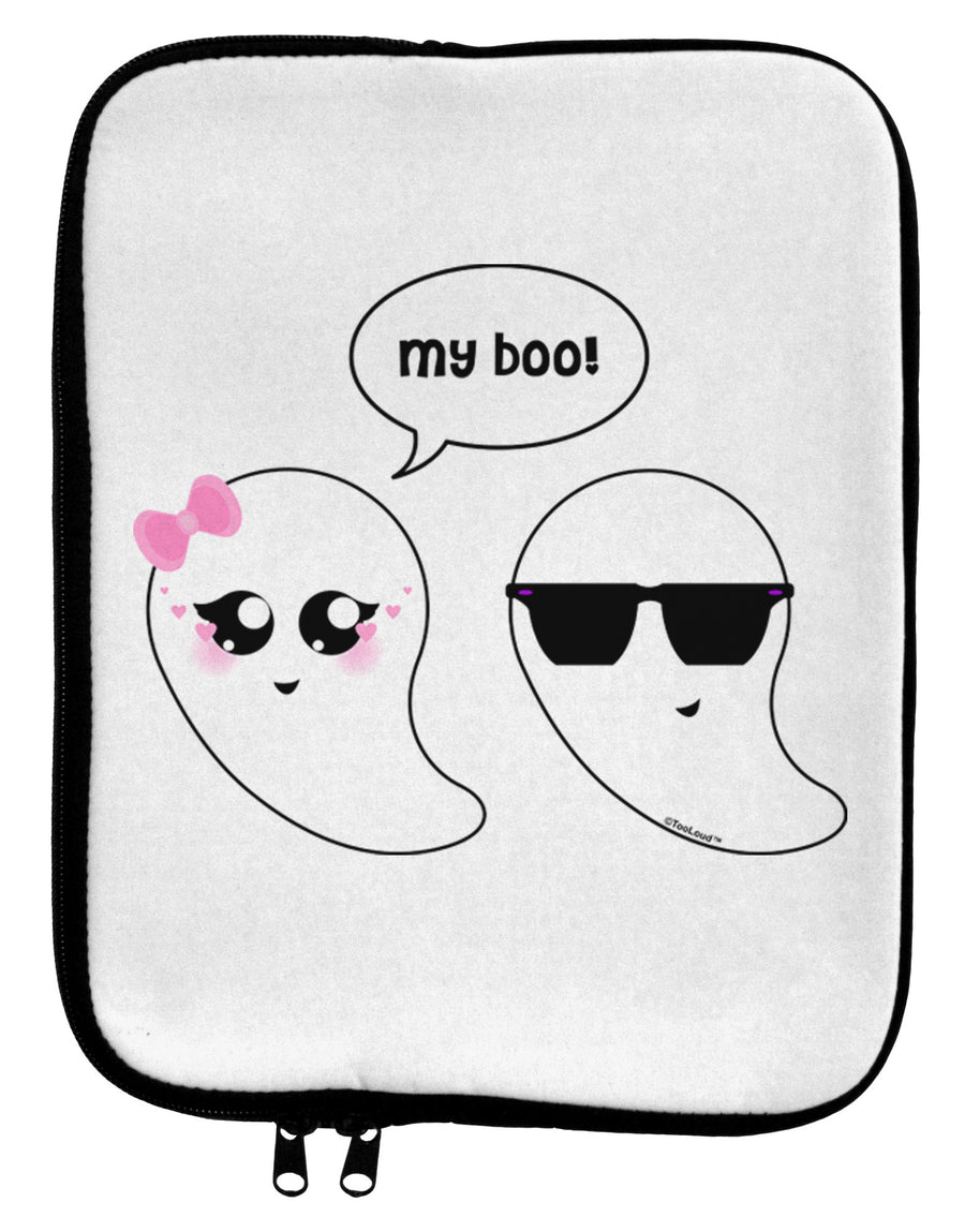 Cute Ghost Couple My Boo Halloween 9 x 11.5 Tablet Sleeve-TooLoud-White-Black-Davson Sales