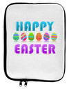 Happy Easter Decorated Eggs 9 x 11.5 Tablet Sleeve-TooLoud-White-Black-Davson Sales