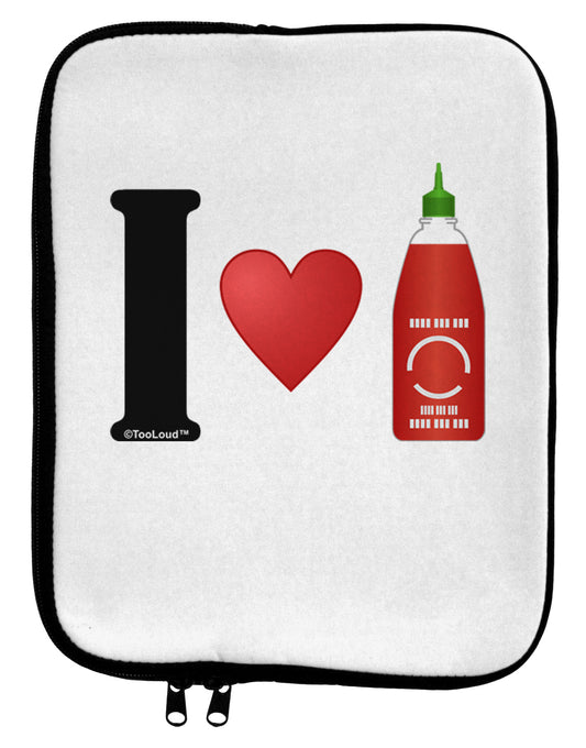 I Heart Sriracha Design 9 x 11.5 Tablet Sleeve by TooLoud-TooLoud-White-Black-Davson Sales