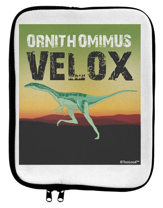 Ornithomimus Velox - With Name 9 x 11.5 Tablet Sleeve by TooLoud-TooLoud-White-Black-Davson Sales