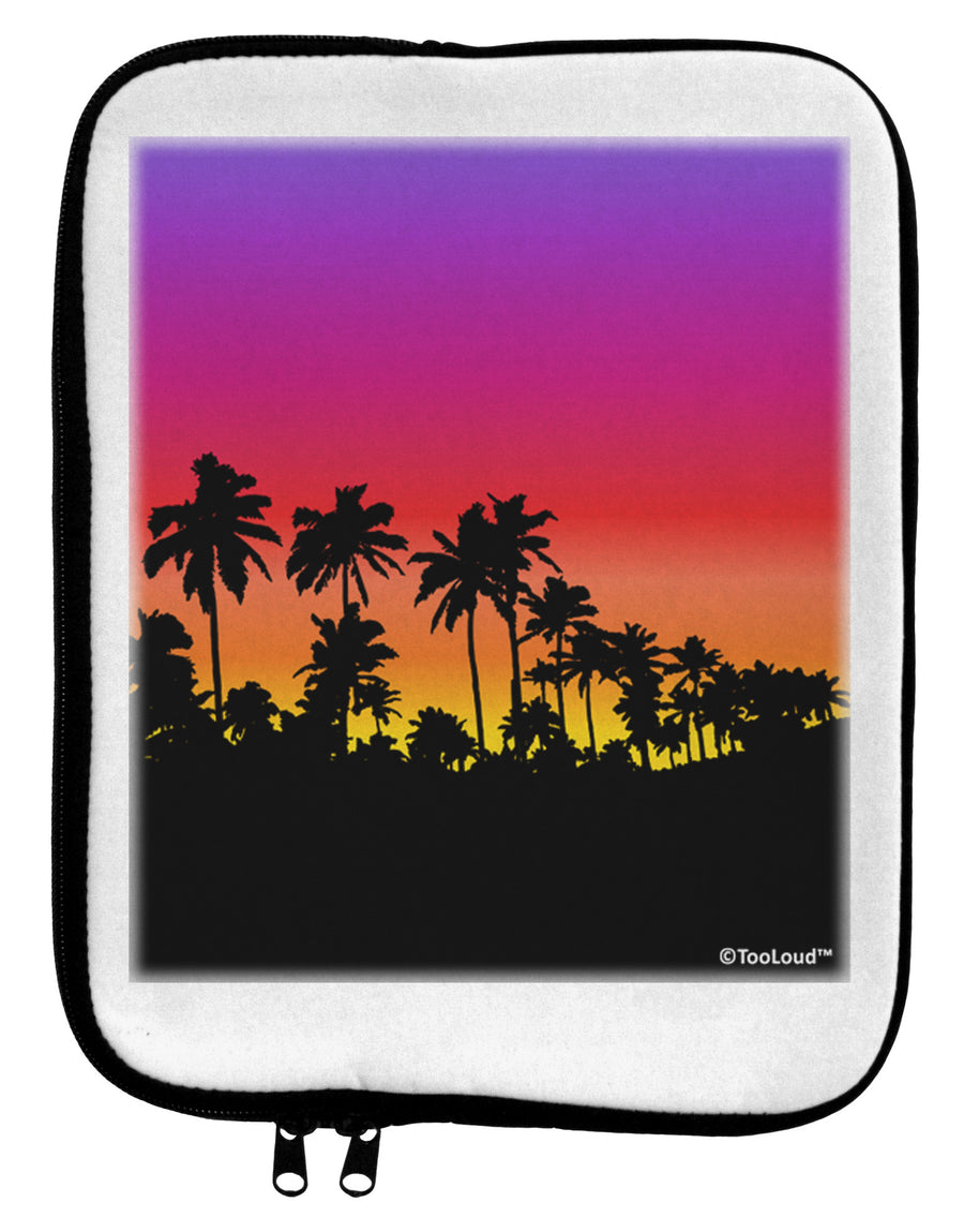 Palm Trees and Sunset Design 9 x 11.5 Tablet Sleeve by TooLoud-TooLoud-White-Black-Davson Sales