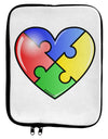 Big Puzzle Heart - Autism Awareness 9 x 11.5 Tablet Sleeve by TooLoud-TooLoud-White-Black-Davson Sales