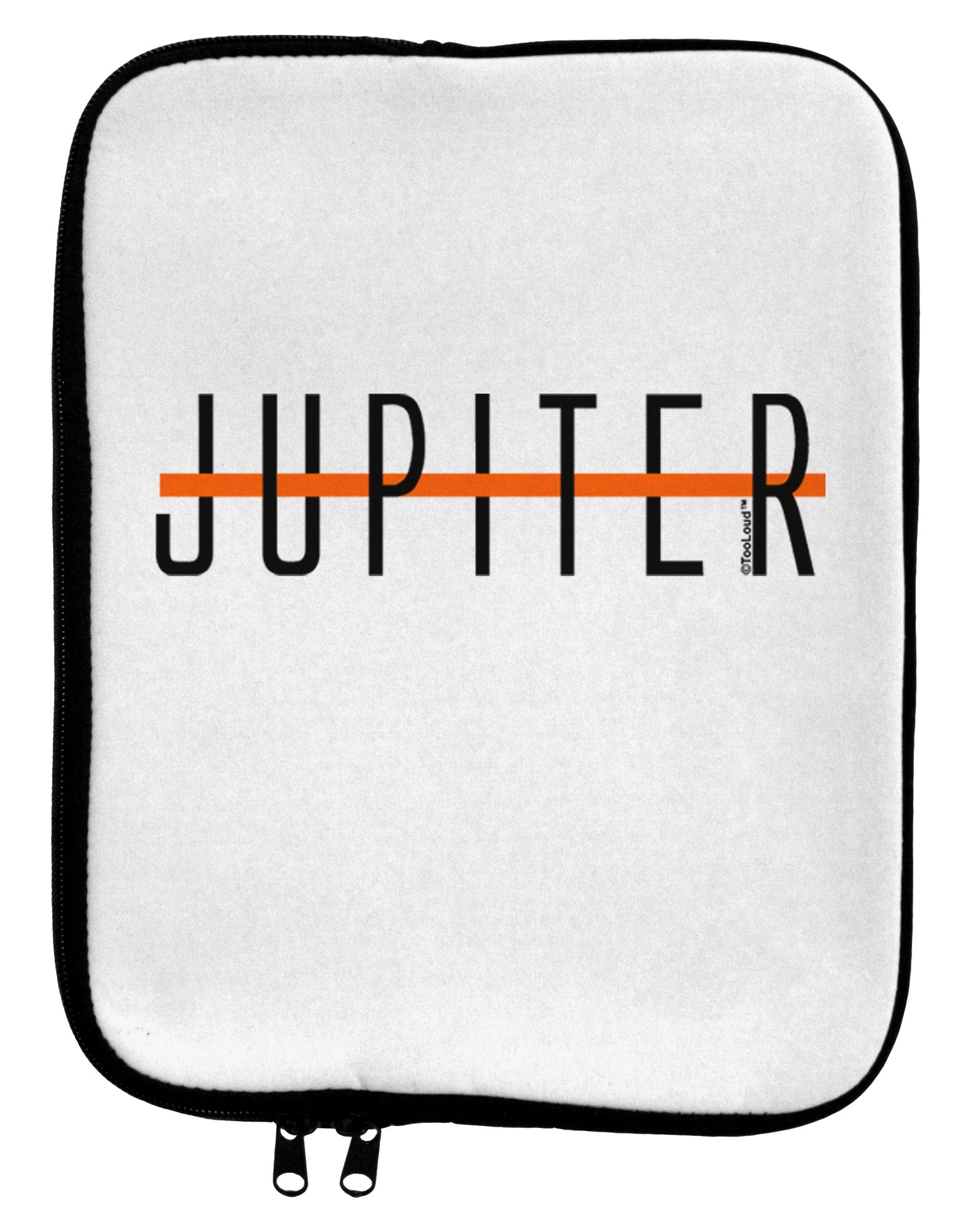 Planet Jupiter Earth Text Only 9 x 11.5 Tablet Sleeve by TooLoud-TooLoud-White-Black-Davson Sales