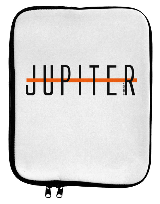Planet Jupiter Earth Text Only 9 x 11.5 Tablet Sleeve by TooLoud-TooLoud-White-Black-Davson Sales