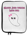 Ghouls Just Wanna Have Fun Cute Ghost - Halloween 9 x 11.5 Tablet Sleeve-TooLoud-White-Black-Davson Sales