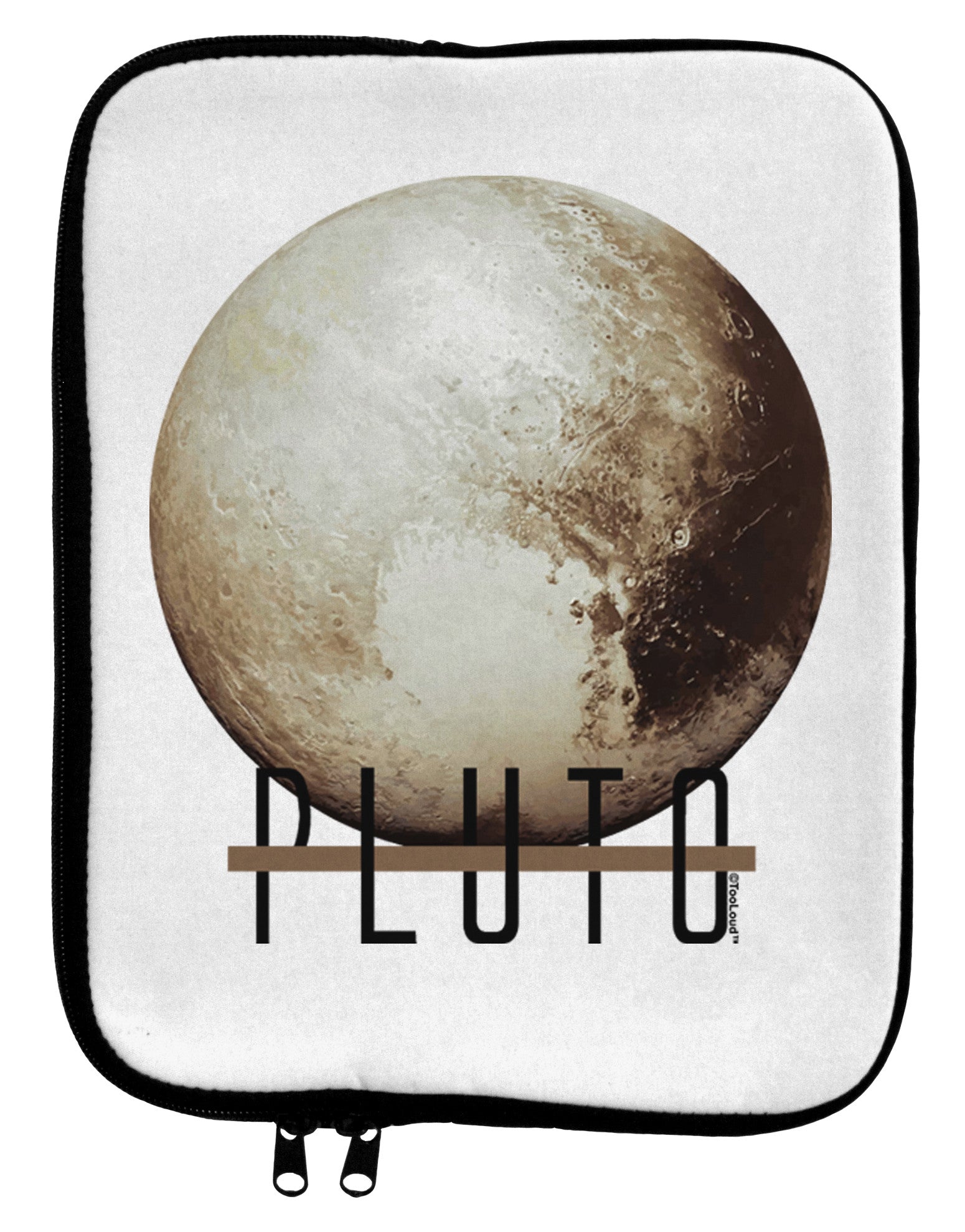 Planet Pluto Text 9 x 11.5 Tablet Sleeve by TooLoud-TooLoud-White-Black-Davson Sales