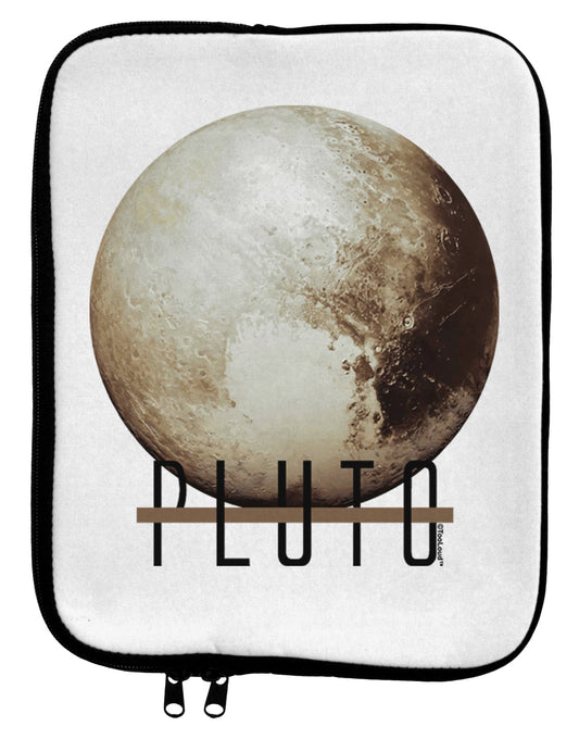 Planet Pluto Text 9 x 11.5 Tablet Sleeve by TooLoud-TooLoud-White-Black-Davson Sales