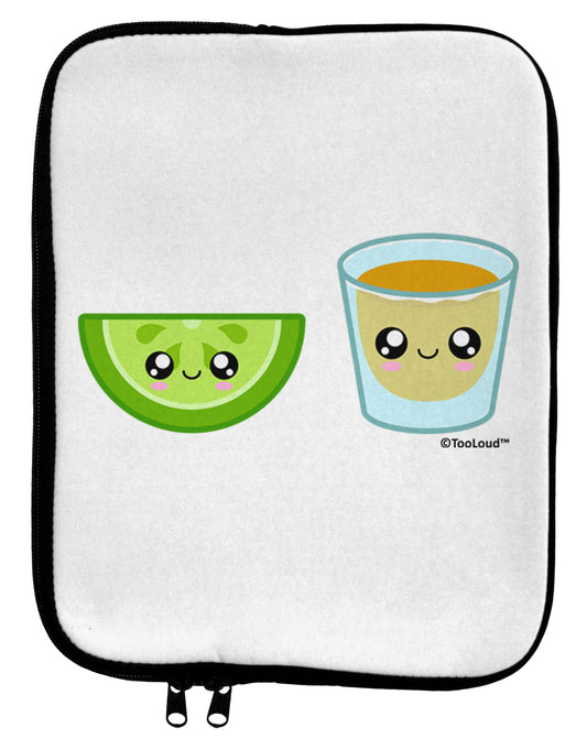 Cute Tequila Shot and Lime Wedge 9 x 11.5 Tablet Sleeve by TooLoud-TooLoud-White-Black-Davson Sales