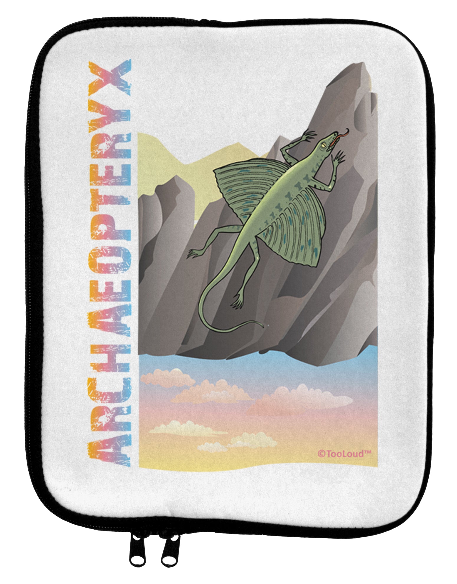 Archaopteryx - With Name 9 x 11.5 Tablet Sleeve by TooLoud-TooLoud-White-Black-Davson Sales