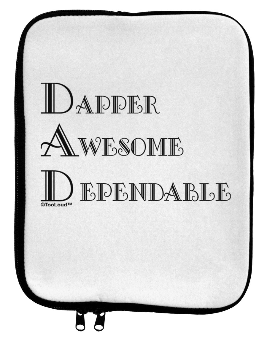 DAD - Acronym 9 x 11.5 Tablet Sleeve by TooLoud-TooLoud-White-Black-Davson Sales