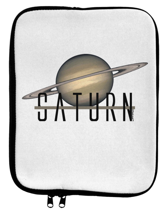 Planet Saturn Text 9 x 11.5 Tablet Sleeve by TooLoud-TooLoud-White-Black-Davson Sales