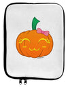 Kyu-T Face Pumpkin 9 x 11.5 Tablet Sleeve by TooLoud-TooLoud-White-Black-Davson Sales