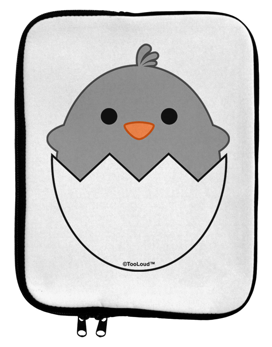 Cute Hatching Chick - Gray 9 x 11.5 Tablet Sleeve by TooLoud-TooLoud-White-Black-Davson Sales