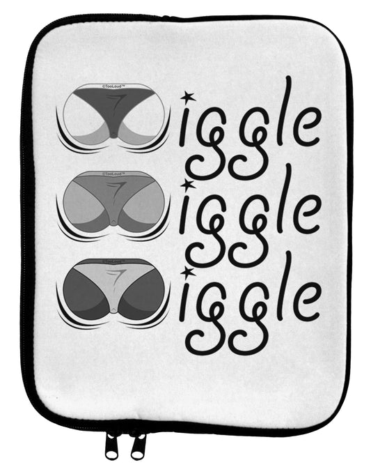Wiggle Wiggle Wiggle - Twerk 9 x 11.5 Tablet Sleeve-TooLoud-White-Black-Davson Sales