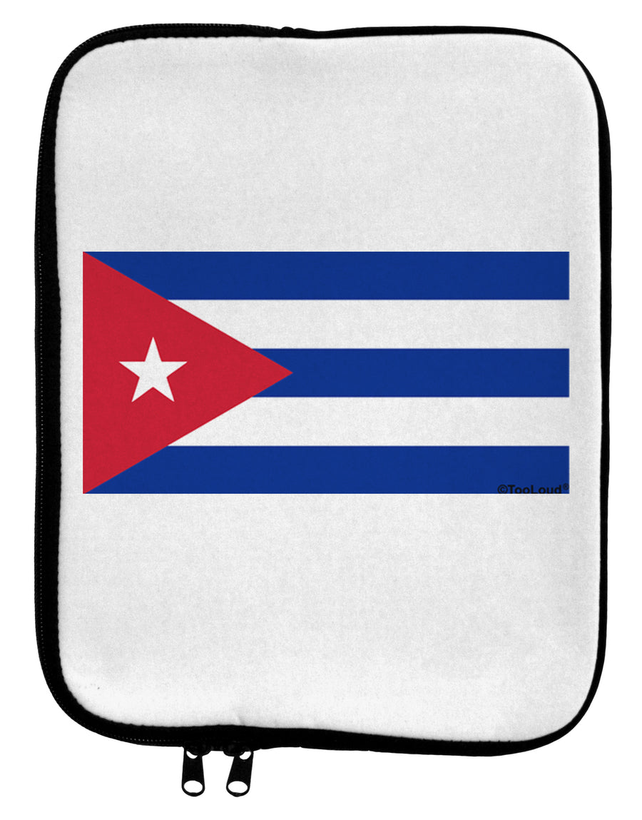 Cuba Flag Cubana 9 x 11.5 Tablet Sleeve by TooLoud-TooLoud-White-Black-Davson Sales