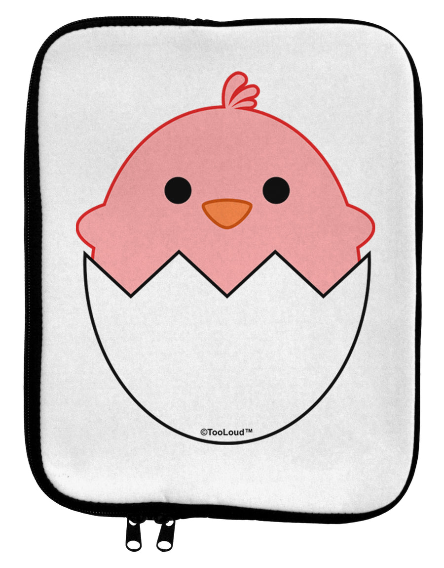 Cute Hatching Chick - Pink 9 x 11.5 Tablet Sleeve by TooLoud-TooLoud-White-Black-Davson Sales