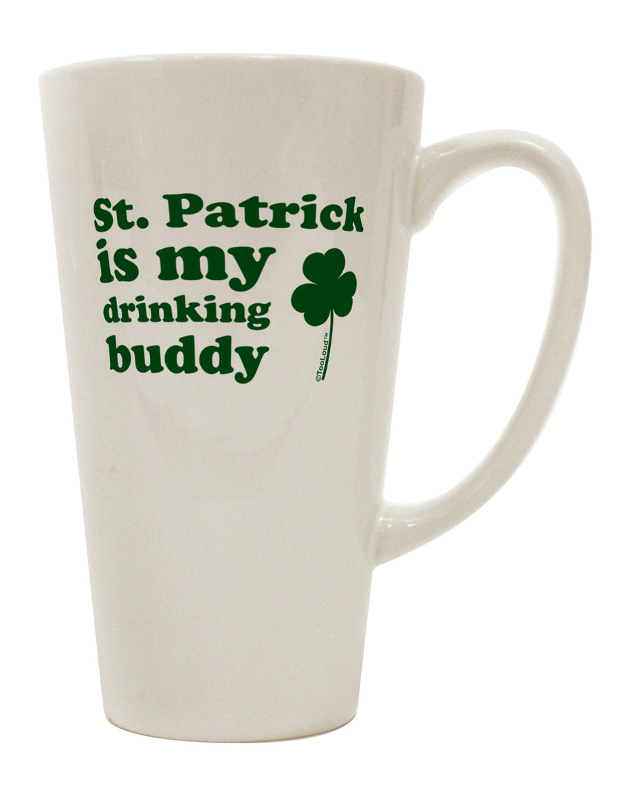 St Patrick: The Perfect Companion for Your Latte - TooLoud-Conical Latte Mug-TooLoud-White-Davson Sales