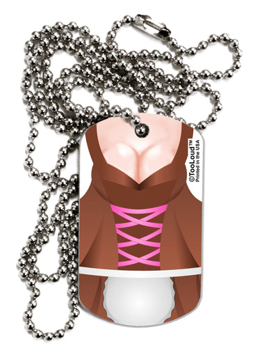 Sexy Dirndl Costume Brown Adult Dog Tag Chain Necklace by TooLoud-Dog Tag Necklace-TooLoud-1 Piece-Davson Sales