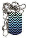 Cool Ocean Zig Zags Adult Dog Tag Chain Necklace-Dog Tag Necklace-TooLoud-White-Davson Sales