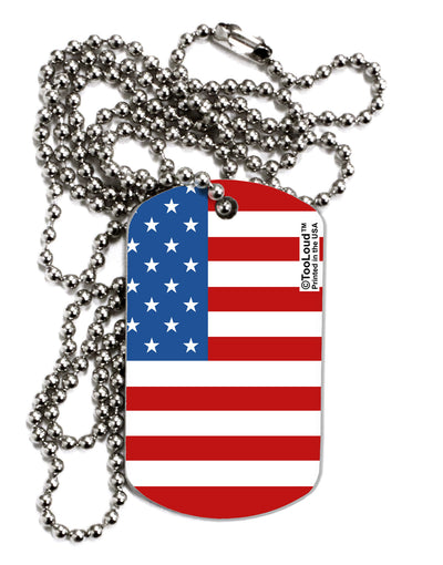 TooLoud USA Flag AOP Adult Dog Tag Chain Necklace-Dog Tag Necklace-TooLoud-1 Piece-Davson Sales