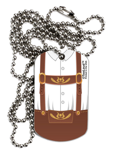 Lederhosen Costume Brown Adult Dog Tag Chain Necklace by TooLoud-Dog Tag Necklace-TooLoud-1 Piece-Davson Sales