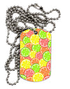 Colorful Citrus Fruits Adult Dog Tag Chain Necklace-Dog Tag Necklace-TooLoud-White-Davson Sales