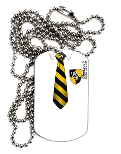 Wizard Uniform Yellow and Black AOP Adult Dog Tag Chain Necklace by TooLoud-TooLoud-1 Piece-Davson Sales