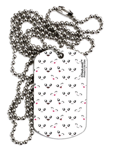 Kyu-T Faces AOP Adult Dog Tag Chain Necklace by TooLoud-Dog Tag Necklace-TooLoud-1 Piece-Davson Sales