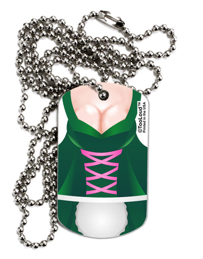 Sexy Dirndl Costume Green Adult Dog Tag Chain Necklace by TooLoud-Dog Tag Necklace-TooLoud-1 Piece-Davson Sales