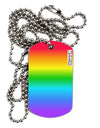 Horizontal Rainbow Gradient Adult Dog Tag Chain Necklace by TooLoud-Dog Tag Necklace-TooLoud-White-Davson Sales