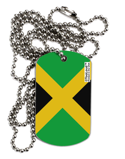 Jamaica Flag AOP Adult Dog Tag Chain Necklace-Dog Tag Necklace-TooLoud-1 Piece-Davson Sales