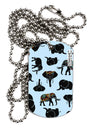 Mixed Elephants AOP Adult Dog Tag Chain Necklace-Dog Tag Necklace-TooLoud-1 Piece-Davson Sales