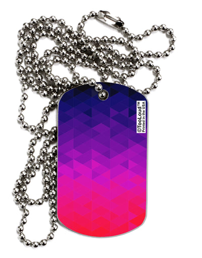 Geometric Gradient AOP Adult Dog Tag Chain Necklace by TooLoud-Dog Tag Necklace-TooLoud-1 Piece-Davson Sales