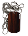 Dark Wood Look Adult Dog Tag Chain Necklace by TooLoud-Dog Tag Necklace-TooLoud-White-Davson Sales