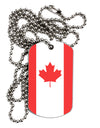 Canadian Flag All Over Adult Dog Tag Chain Necklace by TooLoud-Dog Tag Necklace-TooLoud-White-Davson Sales