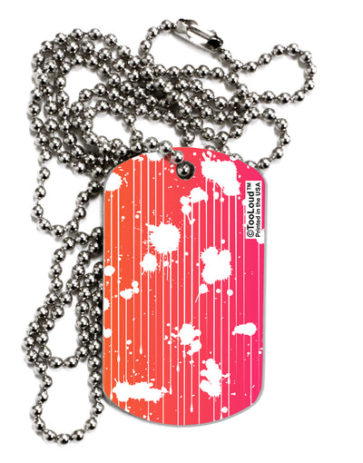 Splatter AOP - Orange Pink Adult Dog Tag Chain Necklace-Dog Tag Necklace-TooLoud-1 Piece-Davson Sales