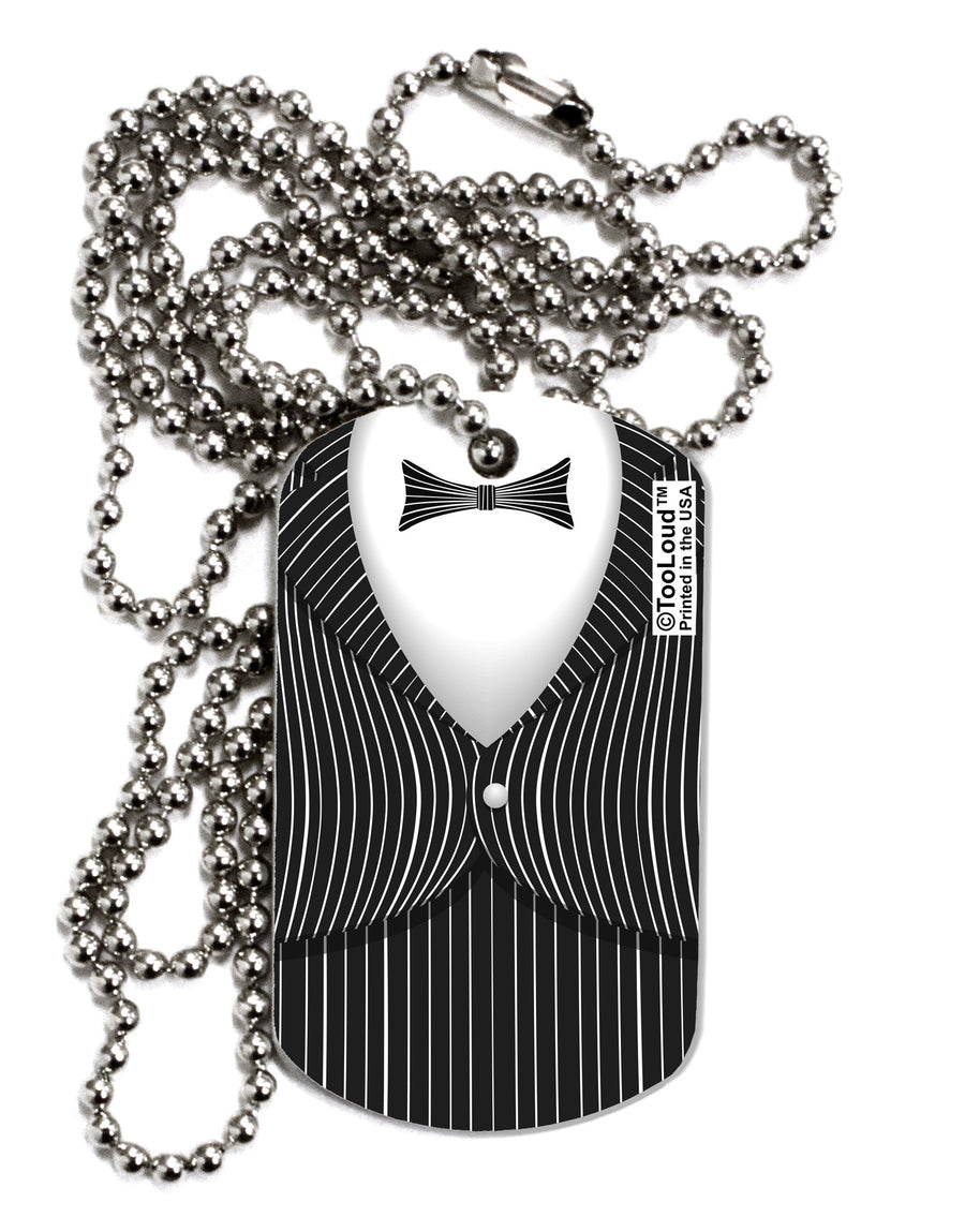 Skeleton Tuxedo Suit Costume Adult Dog Tag Chain Necklace-Dog Tag Necklace-TooLoud-White-Davson Sales