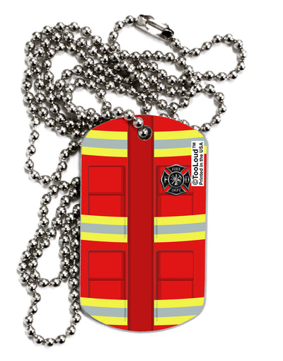 Firefighter Red AOP Adult Dog Tag Chain Necklace-Dog Tag Necklace-TooLoud-White-Davson Sales