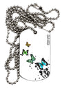 Splatter Butterflies AOP Adult Dog Tag Chain Necklace-Dog Tag Necklace-TooLoud-1 Piece-Davson Sales