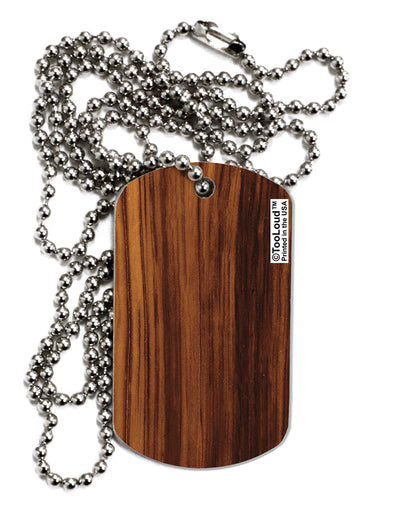 Medium Wood Look Adult Dog Tag Chain Necklace by TooLoud-Dog Tag Necklace-TooLoud-White-Davson Sales