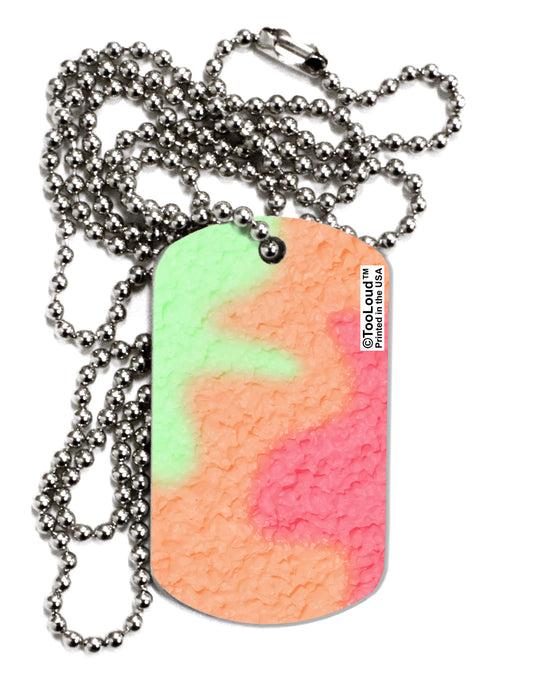 Rainbow Sherbet Adult Dog Tag Chain Necklace by TooLoud-Dog Tag Necklace-TooLoud-White-Davson Sales