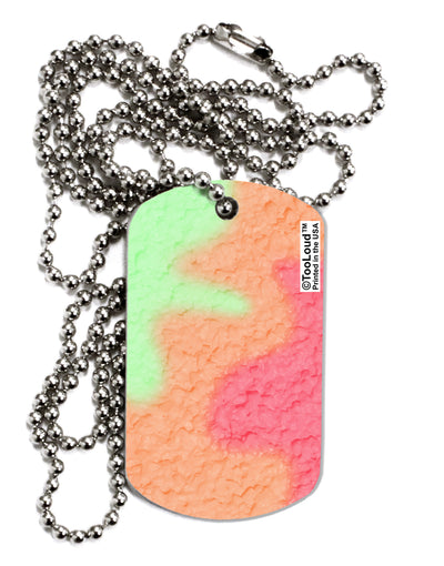 Rainbow Sherbet Adult Dog Tag Chain Necklace by TooLoud-Dog Tag Necklace-TooLoud-White-Davson Sales