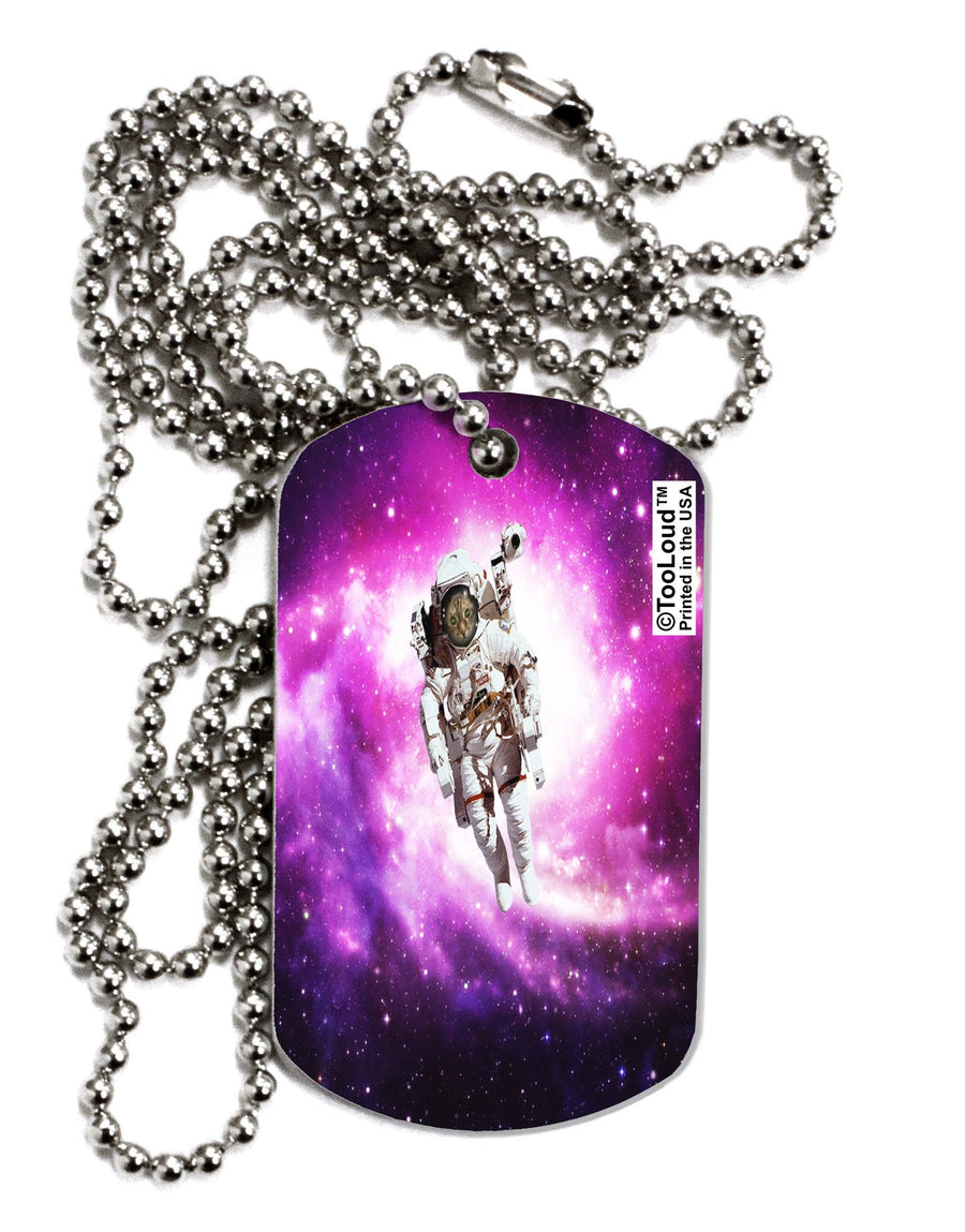 Astronaut Cat AOP Adult Dog Tag Chain Necklace-Dog Tag Necklace-TooLoud-12 Pieces-Davson Sales
