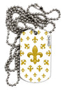 Gold Fleur De Lis AOP Adult Dog Tag Chain Necklace by TooLoud-Dog Tag Necklace-TooLoud-1 Piece-Davson Sales