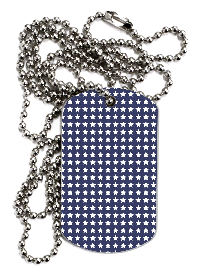 Americana Stars Pattern Adult Dog Tag Chain Necklace-Dog Tag Necklace-TooLoud-White-Davson Sales