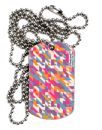 Jagged Edge Mosaic AOP Adult Dog Tag Chain Necklace-Dog Tag Necklace-TooLoud-1 Piece-Davson Sales