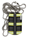 Firefighter Black AOP Adult Dog Tag Chain Necklace