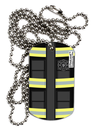 Firefighter Black AOP Adult Dog Tag Chain Necklace-Dog Tag Necklace-TooLoud-White-Davson Sales